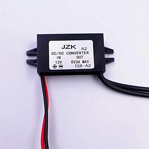 JZK® Coche Poder Convertidor DC 12V a 5V / 3A Voltaje Convertidor con Doble USB Adaptador Conectores para la Carga del teléfono Coche Audio Radio Etc