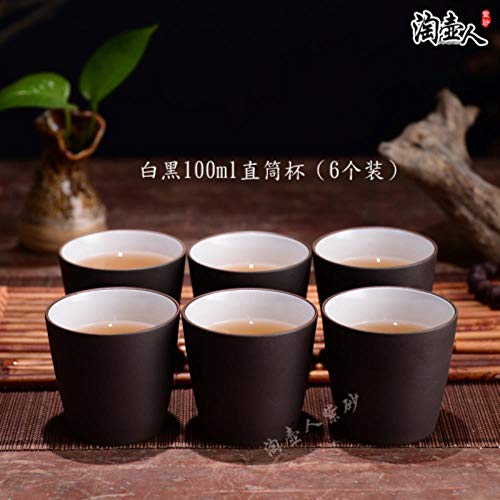 K-ONE 6 Piezas/Lote Tazas de té de Arcilla púrpura Juego de té de cerámica Retro Taza Individual Sopera de Juego de té Juego de té de Regalo de Negocios, 6 Piezas por Lote 100 ml