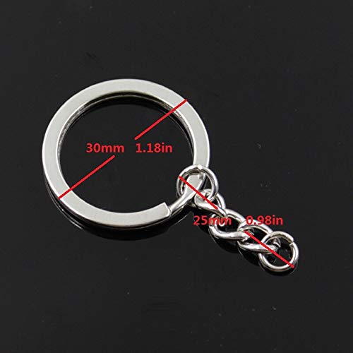 KANGDE Llavero para Hombre DIY Cadena de Soporte de Metal Hombre Galletas Navidad 18x12mm Regalo Colgante