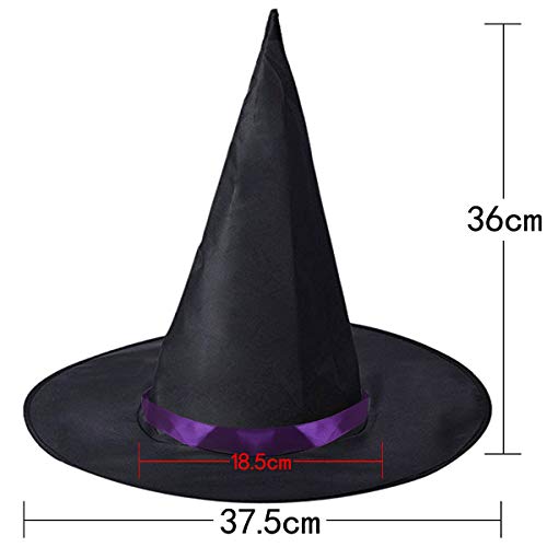 Kapmore Disfraz Bruja para Niñas Capa y Sombrero de Bruja para Fiesta de Disfraces Mascarada Carnaval Halloween