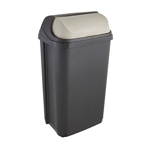 Keeeper Cubo de Basura con Tapa Deslizante, 50 l, Rasmus, Gris grafito