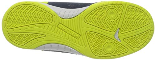 Kelme Precision Kids V, Zapatillas de fútbol Sala para Niños, Azul (Marino Y Lima 65), 31 EU