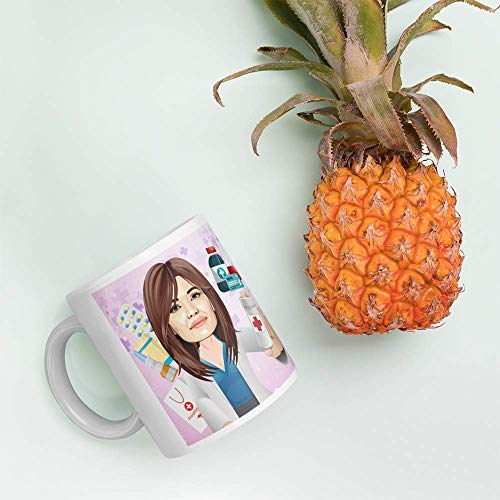 Kembilove Taza Personalizada Caricatura y Nombre – Taza de Café Mejor Abogada del Mundo – Taza de Desayuno para la Oficina – Taza de Café y Té para Profesionales – Tazas para Farmaceuticas