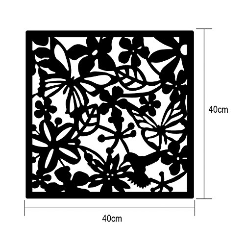 Kernorv Biombo de 12 Paneles, PVC Divisor habitación Separador separación Espacios divisoria Pared (Negro)