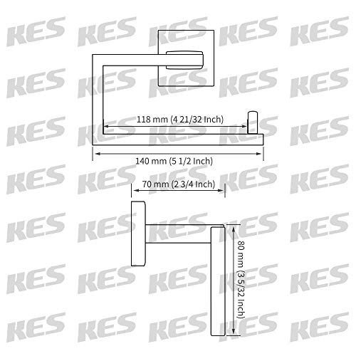 KES Portarrollos Para Papel Higiénico Soporte Papel Higienico Pared Dispensador Papel Higienico Acero Inoxidable Acabado Cepillado, A2470-2