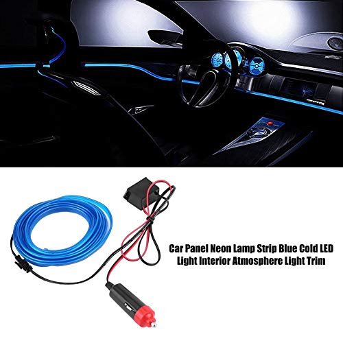 KIMISS DC 12V Panel del coche Tira de la lámpara de neón Azul Frío Luz LED Luz interior Ambiente de luz