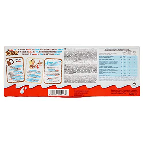 KINDER Cards chocolatinas paquete 5 uds 128 gr