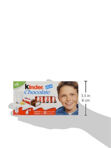 Kinder Chocolate - Barritas de Chocolate con Leche - 8 unidades x 12.5 g