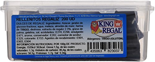 King Regal  Rellenito Regaliz - estuche 200 unidades