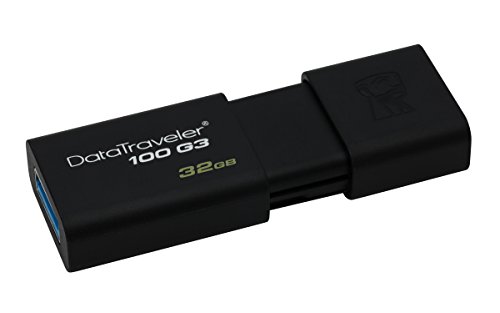 Kingston DataTraveler 100 G3 -DT100G3/32GB-3P (3 Piezas) USB 3.0, Flash Drive, 32 GB, Negro