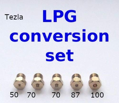 Kit de conversión de 5 quemadores de gas GLP GP, boquillas, inyectores de propano M6
