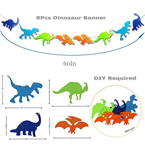 Kit de decoración de fiesta cumpleaños dinosaurio,feliz cumpleaños guirnalda, globos de papel de dino, globos latex colores artículos fiesta favores para niños chicas selva jurásico cumpleaños