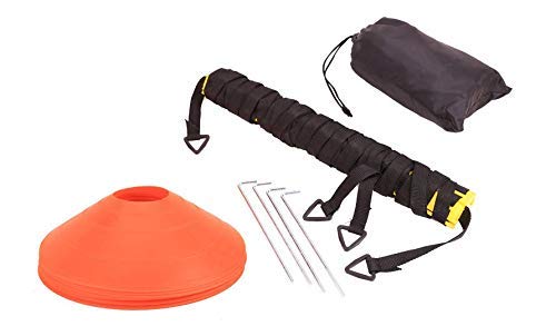 Kit entrenamiento velocidad y agilidad de fútbol,escalera de agilidad y cono,paracaídas para correr con resistencia,cono deportivo,clavos metálicos y bolsa de transporte,cinturón de entrenamiento