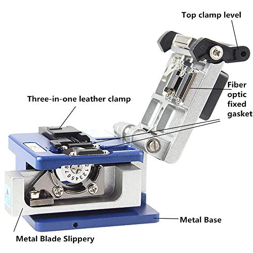 Kit Fibra óptica, FTTH Kit de herramientas con FC-6S cortadora de fibra optica y medidor de energía óptica 5 km Visual Localizador de averías Wire stripper