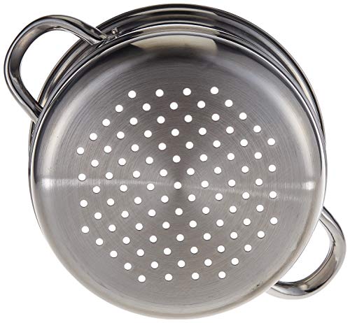 Kitchen Craft Clearview - Vaporera de 3 Pisos (Acero Inoxidable, 22 cm)