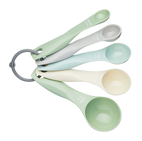 Kitchen Craft CWCLMSPOONSET Set 5 Medidores Cuchara Surtido Clásicos, 4.5 x 14.5 x 4 cm, Multicolor, Set de 5