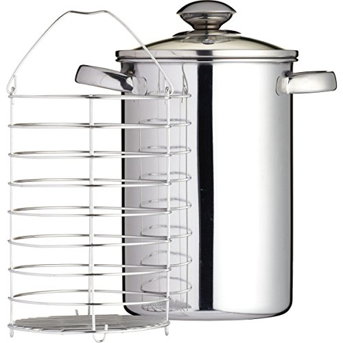 Kitchen Craft - Vaporera para espárragos, acero inoxidable, 3L, 24.6 x 21.6 x 16.6 cm