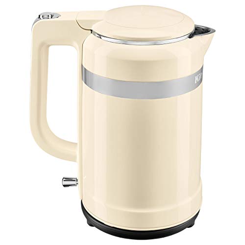 KitchenAid 5KEK1565EAC - Tetera eléctrica (1,5 L, 2400 W, Crema de color, De plástico, Indicador de nivel de agua)