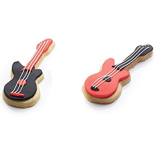 Kitchencraft Cortador para Galletas con Formas Guitarra, Acero Inoxidable, Plateado, 12x5x7 cm