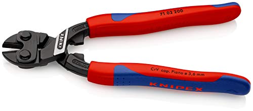 Knipex 71 02 200 Cortabulones compacto CoBolt, mangos con fundas multicomponente, 200 mm