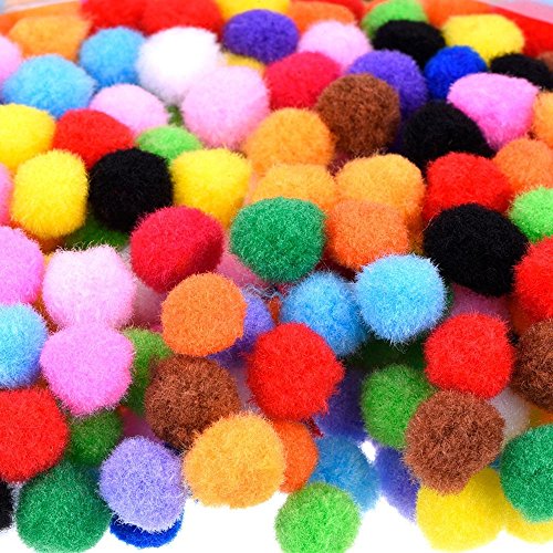 Knowing 7MM Vistoso Pompones,Pompones para Bricolaje de Artesanía,para Hacer Manualidades Artículos de Bricolaje y Juguetes de Peluche, 2000 pcs, Color Mezclado