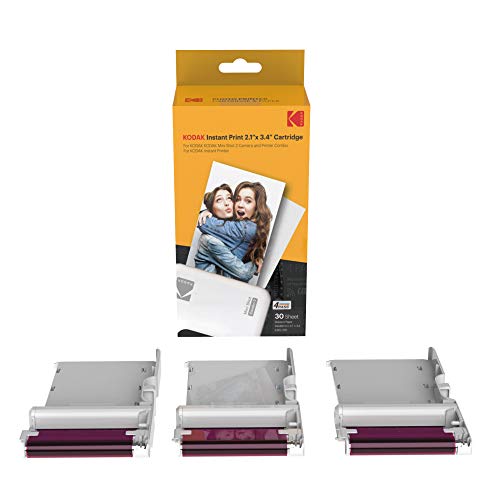 KODAK 60 Paquete de Cartuchos Mini 2 y Mini Shot 2 de 2.1"x3.4, Recarga de Cartuchos de Papel Todo en uno y Cinta de Color - Compatible con Las Series Mini 2 y Mini Shot 2