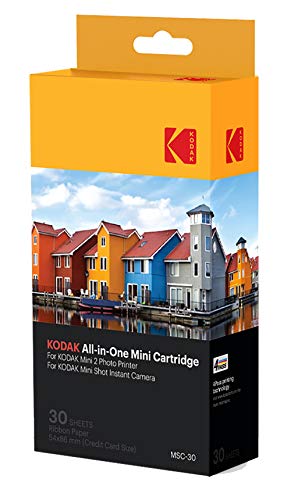 Kodak – Cartucho Mc impresión fotográfica mini, todo en uno, tinta y papel,  lote de 30,  compatible con cámara Mini Shot, impresora Mini 2, Paquete Surtido