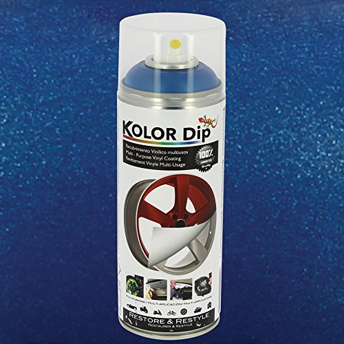 Kolor Dip Spain KD12003 Pintura en Spray con Vinilo Líquido Extraible, Azul Metalizado