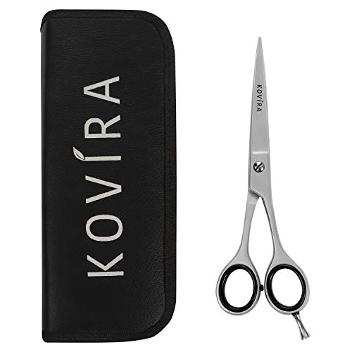 Kovira Tijeras Peluqueria Profesional – 16,5cm de Largo – Afiladas Tijeras Corte Pelo – Set Tijera Peluquero Acero Inoxidable para Cortes de Pelo en Casa – Aptas para Hombres y Mujeres