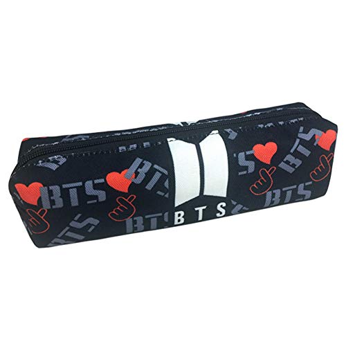 KPOP BTS Cartoon Pencil Case lindo impresión papelería bolsa de oficina suministros (H02)