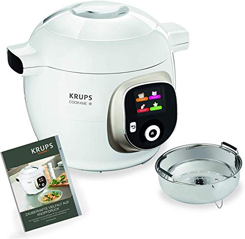 Krups cz7101 Multi eléctrica cook4me Plus, 4 L, 1200 W, color blanco/gris