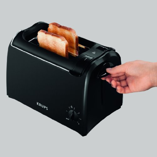 KRUPS ProAroma Tostadora Eléctrica, 700 W, Plástico, 2 Ranuras, Negro