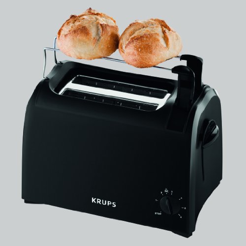 KRUPS ProAroma Tostadora Eléctrica, 700 W, Plástico, 2 Ranuras, Negro