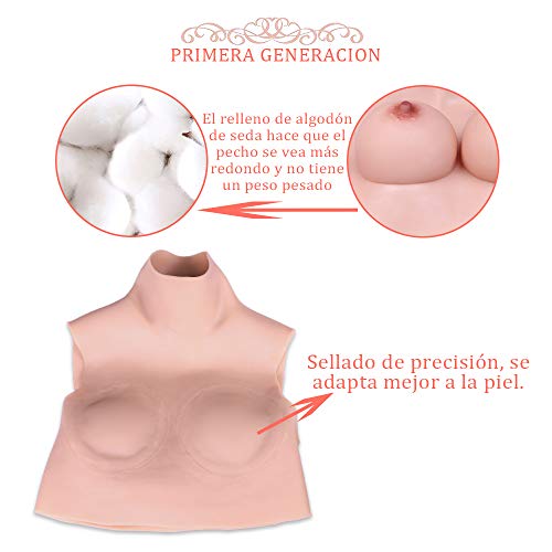 KUMIHO Pechos Silicona mamaria Falso Formas Tetas Falsas externos Mastectomía Transgénero Travesti Inserta Cospay (C, Edición Normal+se añadió una Vagina Que se Puede Insertar)