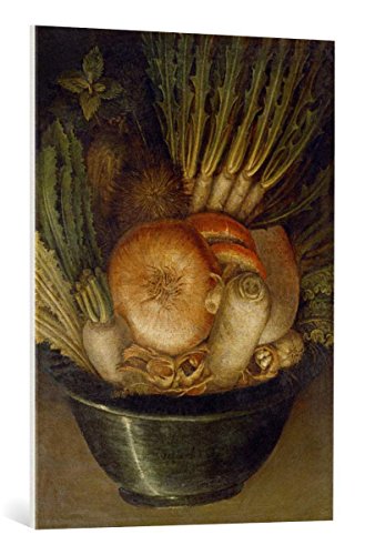 Kunst für Alle Cuadro en Lienzo: Giuseppe Arcimboldo G Arcimboldo The Vegetable Gardener - Impresión artística, Lienzo en Bastidor, 70x95 cm