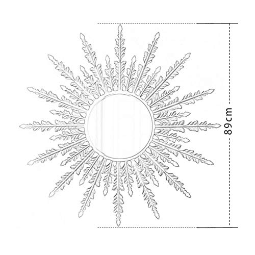 KUWD Espejo Decorativo Redondo, Espejo Estéreo Europeo De Hierro Forjado, Espejo Plateado De Alta Definición, Estilo Retro, Espejo De Decoración De Pared Para El Hogar, Decoración De Pared De Fondo