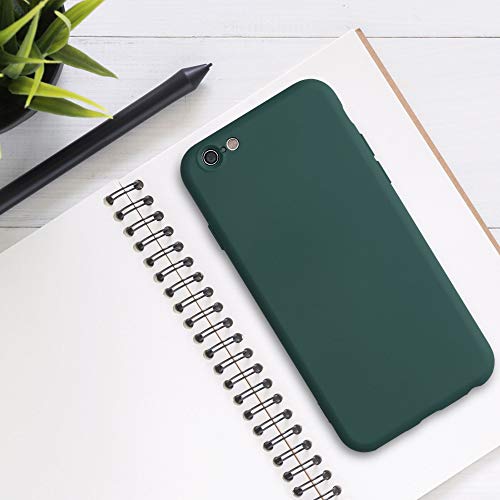 kwmobile Funda Compatible con Apple iPhone 6 / 6S - Carcasa de Silicona TPU para móvil - Cover Trasero en Verde Musgo