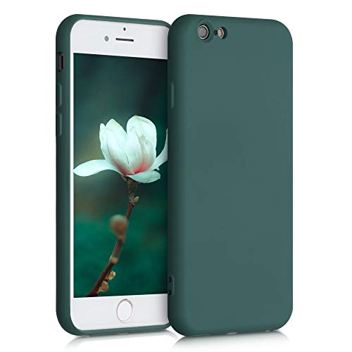 kwmobile Funda Compatible con Apple iPhone 6 / 6S - Carcasa de Silicona TPU para móvil - Cover Trasero en Verde Musgo