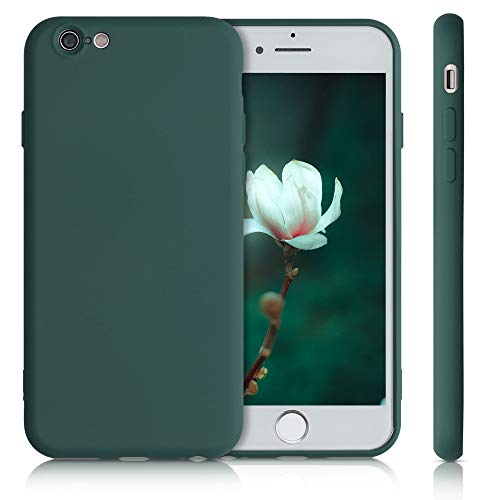 kwmobile Funda Compatible con Apple iPhone 6 / 6S - Carcasa de Silicona TPU para móvil - Cover Trasero en Verde Musgo