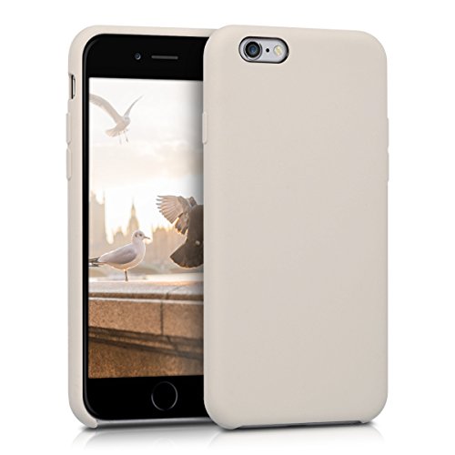 kwmobile Funda Compatible con Apple iPhone 6 / 6S - Carcasa de TPU para móvil - Cover Trasero en Beige Mate