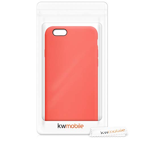 kwmobile Funda Compatible con Apple iPhone 6 / 6S - Carcasa de TPU para móvil - Cover Trasero en Coral Vivo