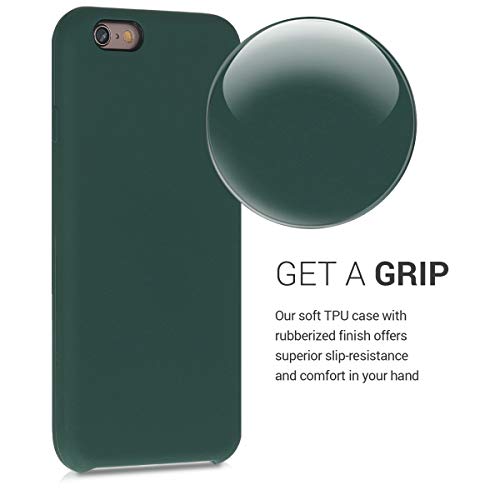 kwmobile Funda Compatible con Apple iPhone 6 / 6S - Carcasa de TPU para móvil - Cover Trasero en Verde Musgo