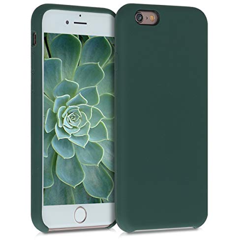 kwmobile Funda Compatible con Apple iPhone 6 / 6S - Carcasa de TPU para móvil - Cover Trasero en Verde Musgo