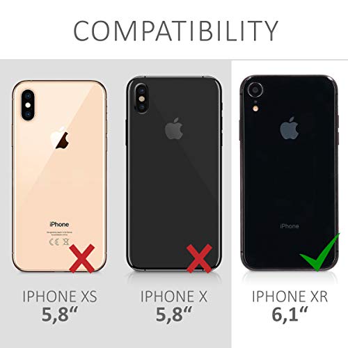 kwmobile Funda Compatible con Apple iPhone XR - Carcasa de TPU y Nubes celestes en Blanco/Transparente