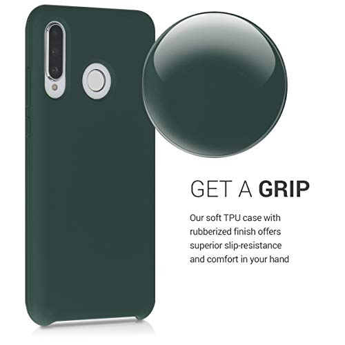 kwmobile Funda Compatible con Huawei P30 Lite - Carcasa de TPU para móvil - Cover Trasero en Verde Musgo