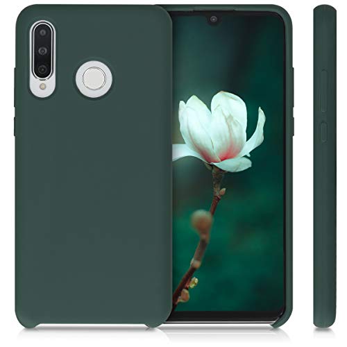 kwmobile Funda Compatible con Huawei P30 Lite - Carcasa de TPU para móvil - Cover Trasero en Verde Musgo