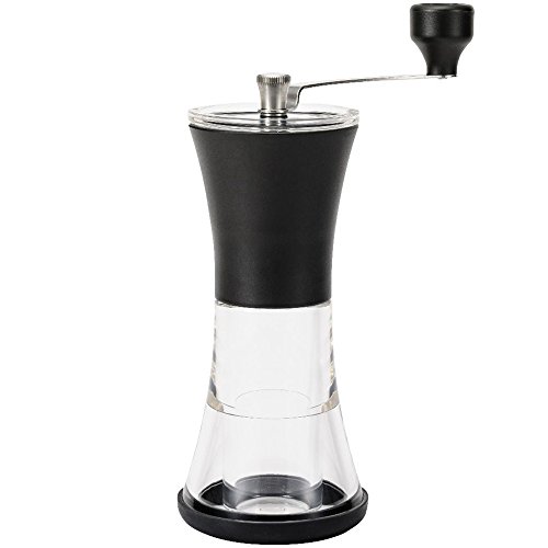 KYOCERA CM-40, café, Molinillo de cerámica, Tapa Ajustable Gruesa a Fina, extraíble, fácil de llenar y Limp Macina regolabile per caffè, Negro, 8.2x16x21.9 cm