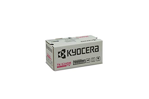 Kyocera TK-5240M Cartucho de tóner Magenta 1T02R7BNL0 para Ecosys M5526cdn, M5526cdw, P5026cdn, P5026cdw