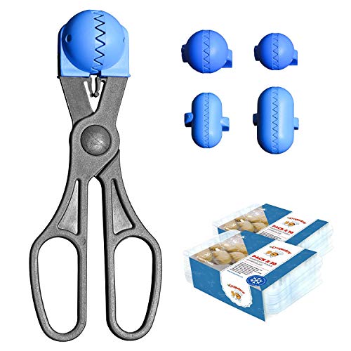 La Croquetera Pack- Utensilio Multiusos Color Azul - 4 moldes Intercambiables para masas + Pack 40 Bandejas conservación - 100% español : Patentado y Fabricado en España