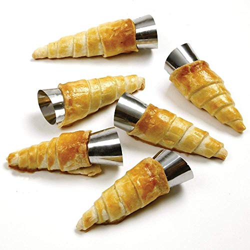 LaceDaisy 20pzs DIY Tubos de Croissants al Horno en Espiral de Acero Inoxidable Rollo de Pastel de Cuerno Molde de Torta Utensilios para Hornear Moldes Cónicos de Cono Croissant de Pastelería Danesa#1